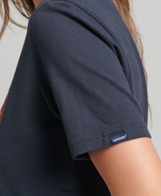 Superdry облекло N00H2754 военноморски флот Жени търговска тениска