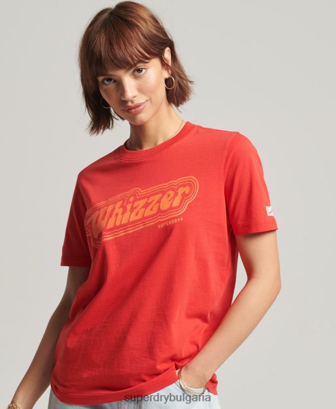 Superdry облекло N00H2757 червен Жени ретро тениска от моето поколение