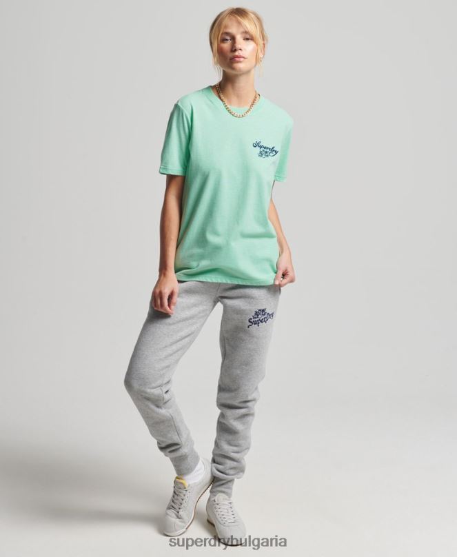 Superdry облекло N00H2758 зелено Жени винтидж тениска гордост в крафт