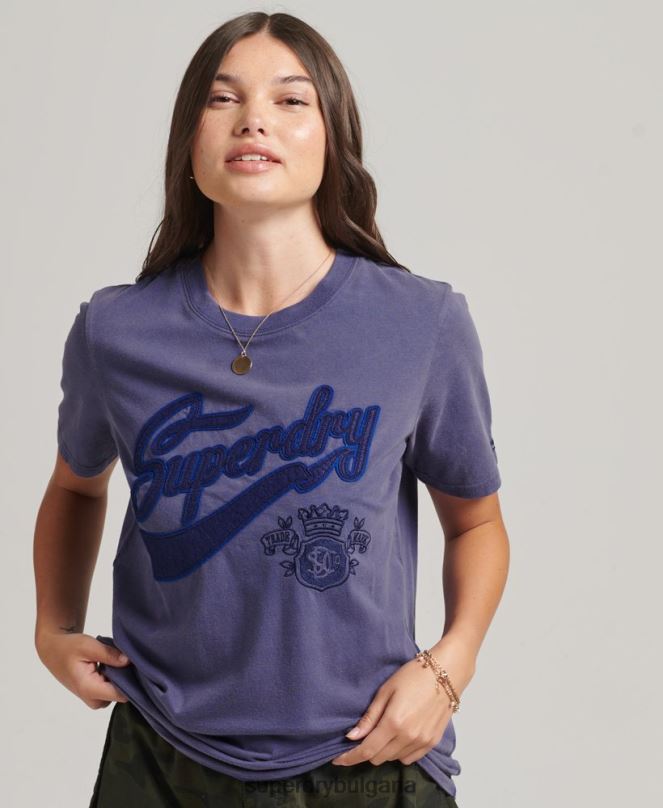 Superdry облекло N00H2764 тъмно синьо Жени гордост и крафт тениска