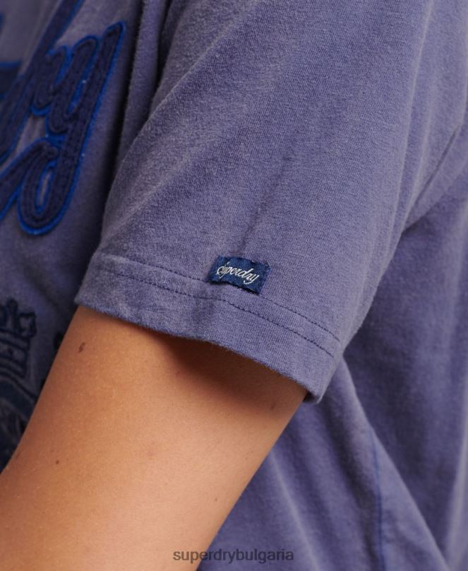 Superdry облекло N00H2764 тъмно синьо Жени гордост и крафт тениска