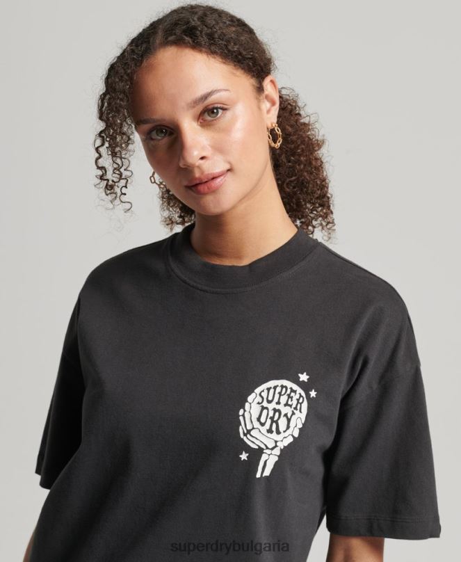 Superdry облекло N00H2766 кафяво Жени винтидж небесна тениска
