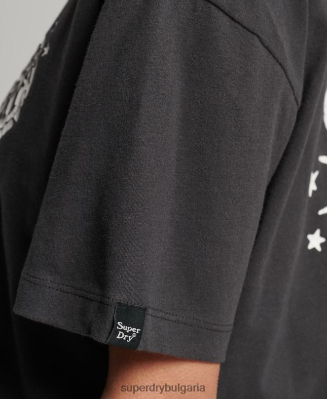 Superdry облекло N00H2766 кафяво Жени винтидж небесна тениска