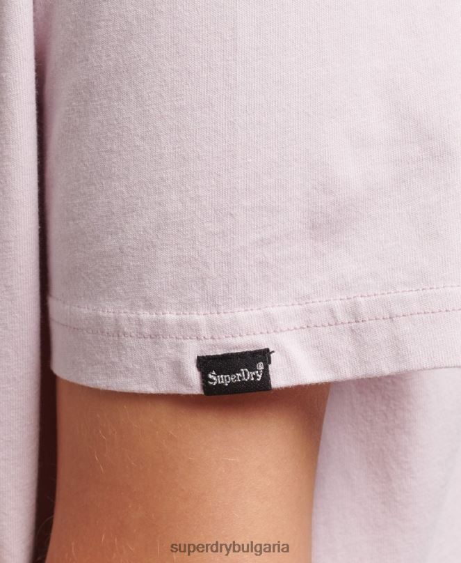 Superdry облекло N00H2773 лилаво Жени бохо графична тениска