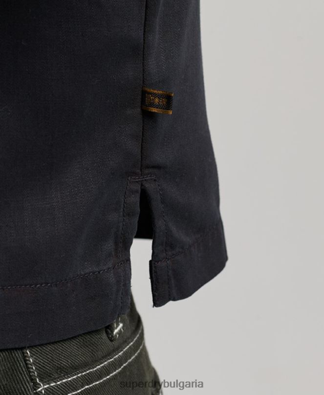 Superdry облекло N00H2774 черен Жени тенсел тъкана тениска