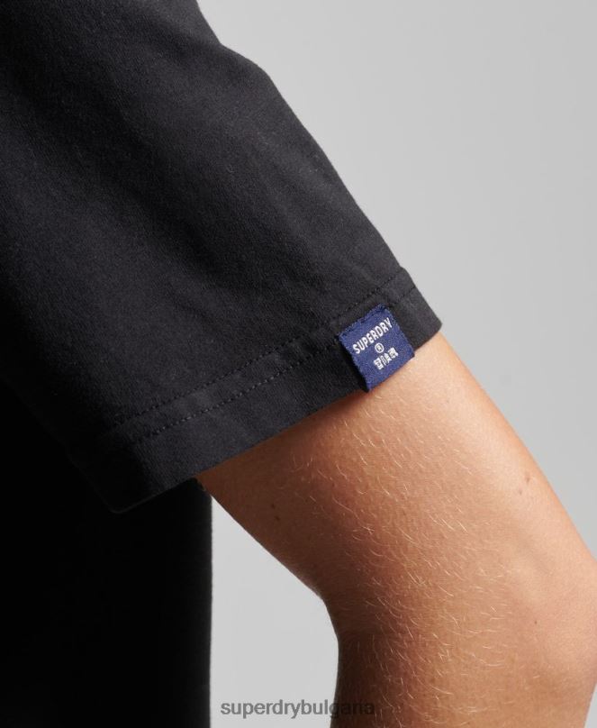 Superdry облекло N00H2778 черен Жени тениска с основно лого