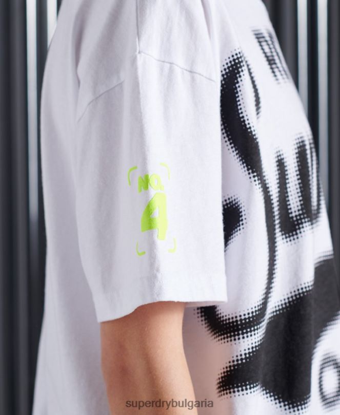 Superdry облекло N00H2788 бяло Жени тениска super 5 deconstruct