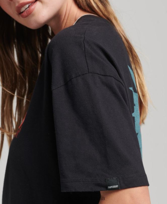 Superdry облекло N00H2789 черен Жени номадска народна тениска