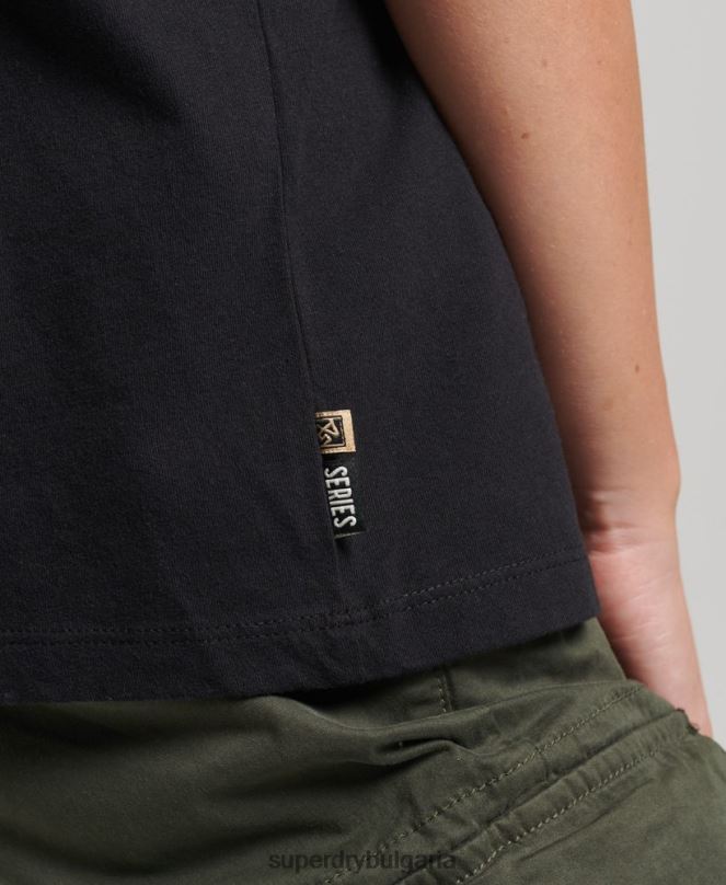 Superdry облекло N00H2789 черен Жени номадска народна тениска