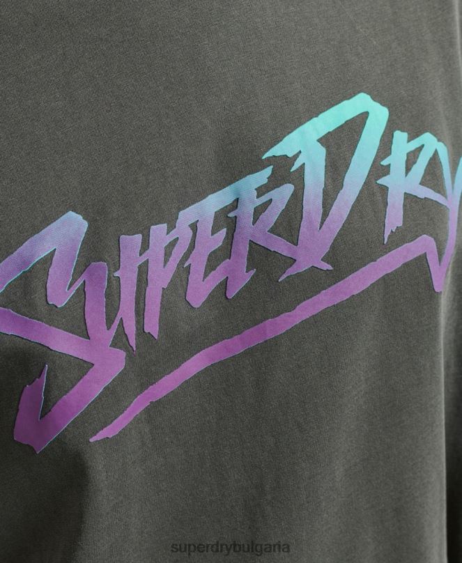 Superdry облекло N00H2790 зелено Жени инди марка тениска