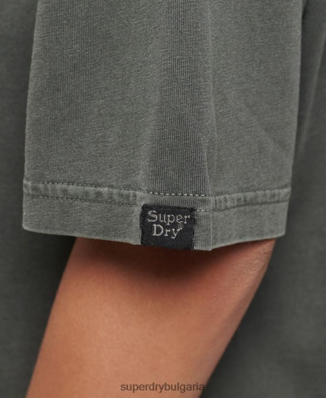 Superdry облекло N00H2790 зелено Жени инди марка тениска