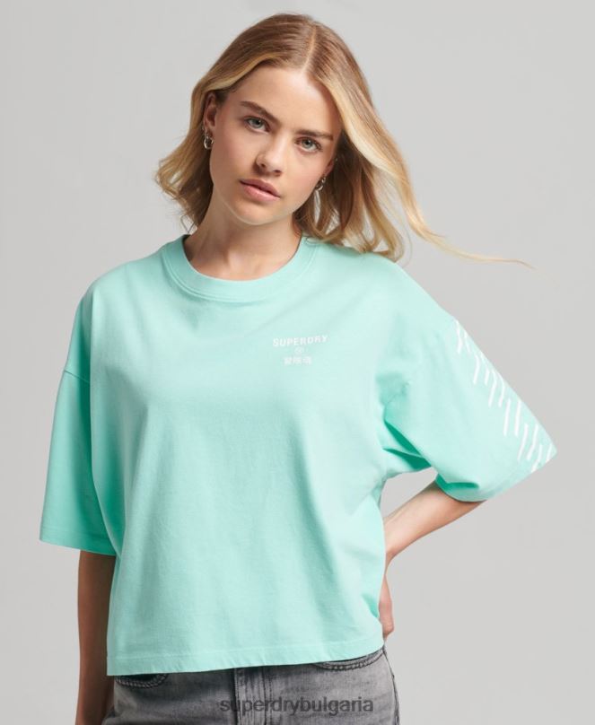 Superdry облекло N00H2801 син Жени основна спортна тениска