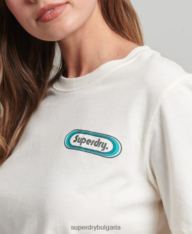 Superdry облекло N00H2803 бяло Жени търговска тениска