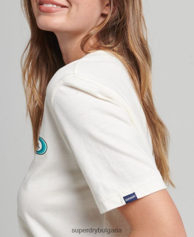 Superdry облекло N00H2803 бяло Жени търговска тениска
