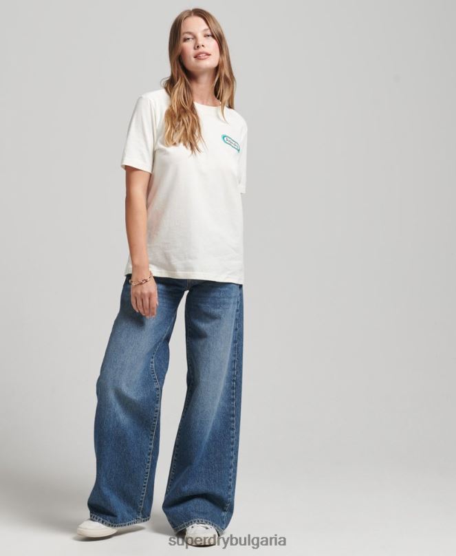 Superdry облекло N00H2803 бяло Жени търговска тениска