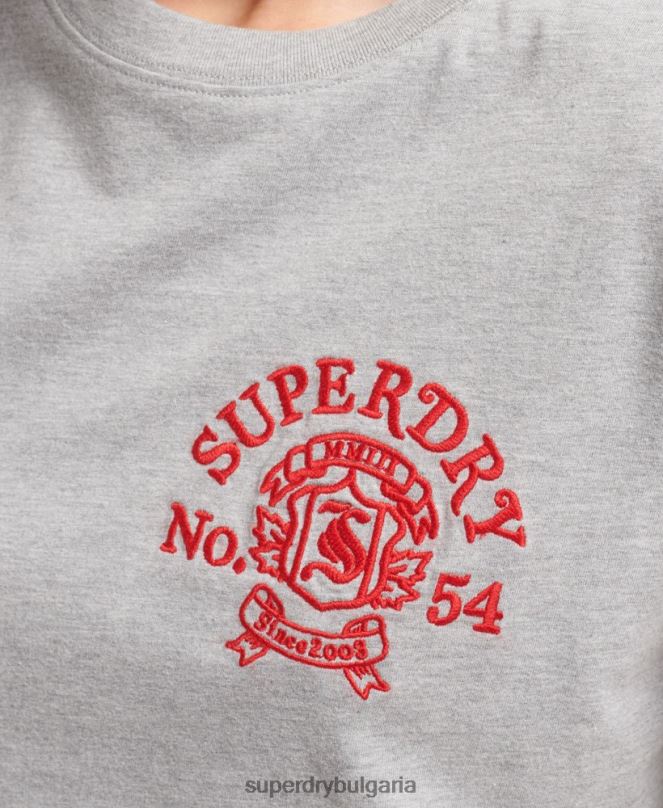 Superdry облекло N00H2808 сиво Жени гордост и крафт тениска