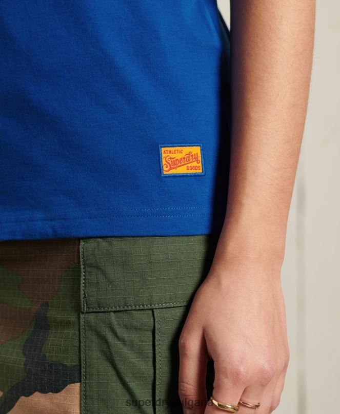 Superdry облекло N00H2825 син Жени графична тениска на атлетическа асоциация на калифорния