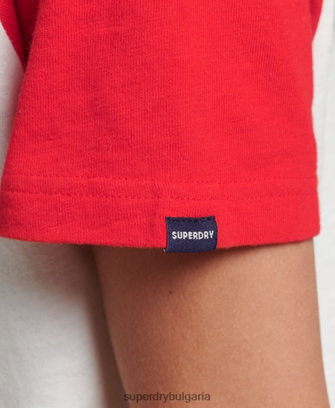 Superdry облекло N00H2837 бяло Жени старинна тениска с лого наследство