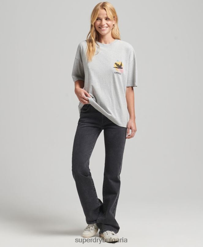 Superdry облекло N00H2838 сиво Жени номадска народна тениска