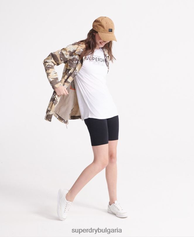 Superdry облекло N00H2839 бяло Жени пустинна ленена тениска