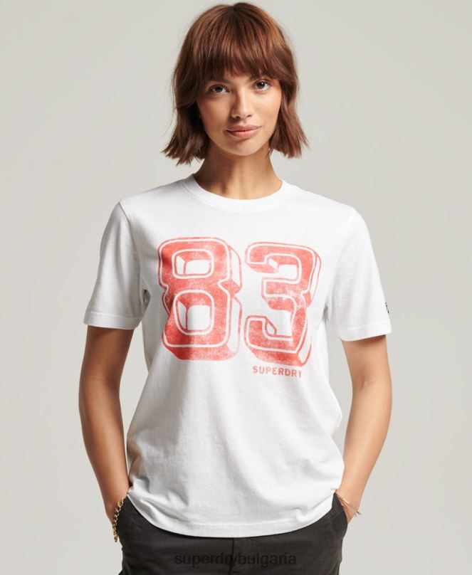 Superdry облекло N00H2845 бяло Жени ретро тениска от моето поколение