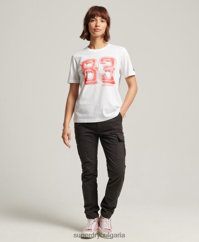 Superdry облекло N00H2845 бяло Жени ретро тениска от моето поколение