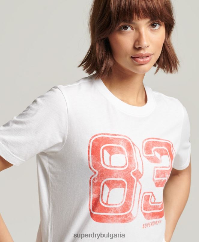 Superdry облекло N00H2845 бяло Жени ретро тениска от моето поколение
