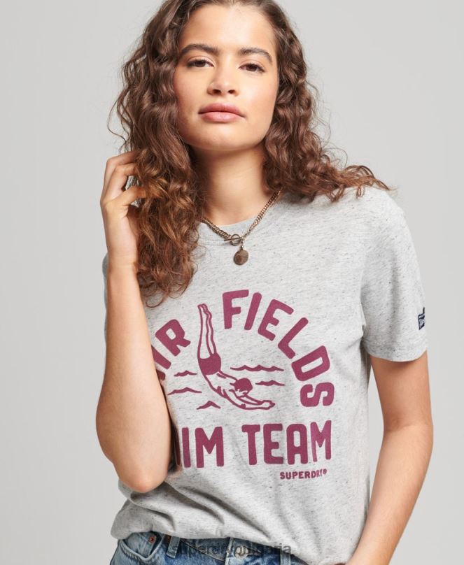 Superdry облекло N00H2846 сиво Жени ретро тениска от моето поколение