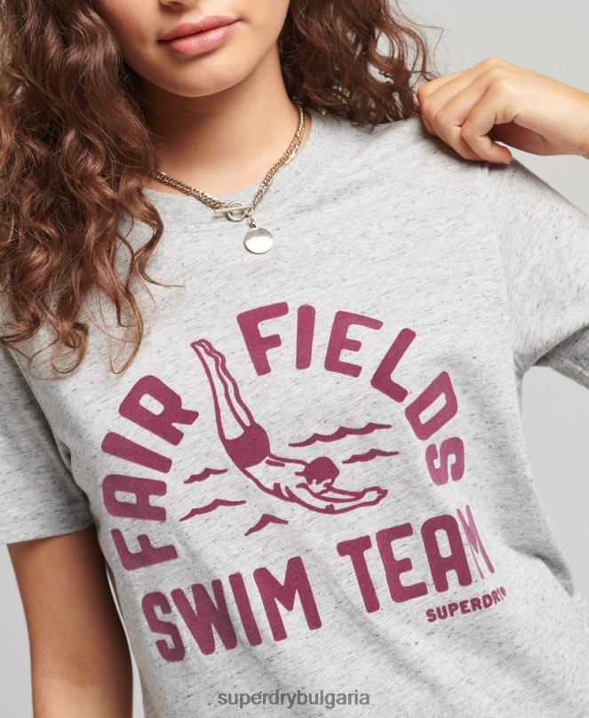 Superdry облекло N00H2846 сиво Жени ретро тениска от моето поколение