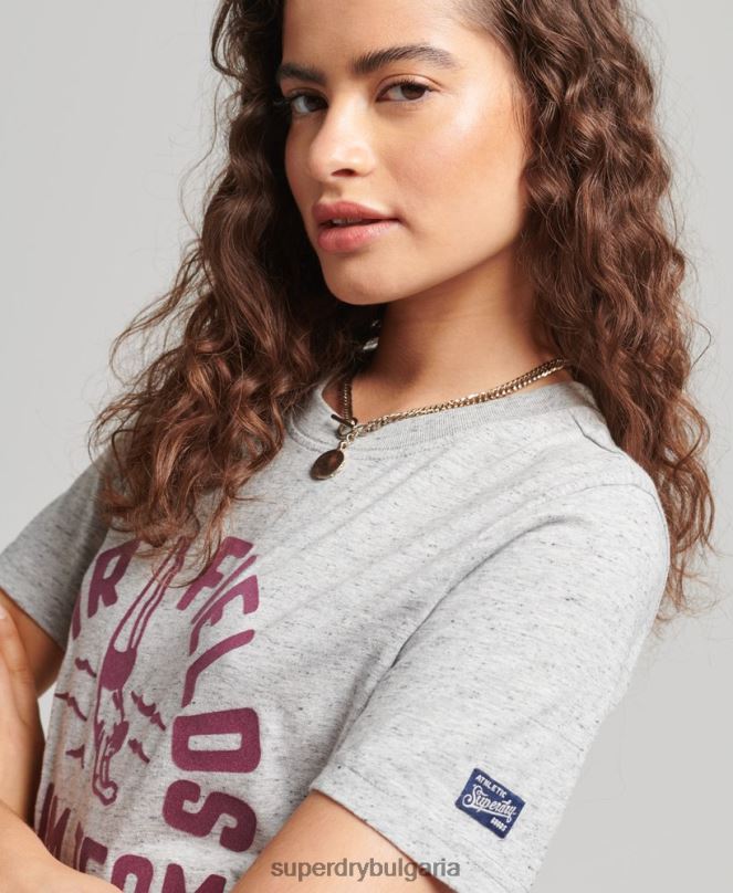 Superdry облекло N00H2846 сиво Жени ретро тениска от моето поколение