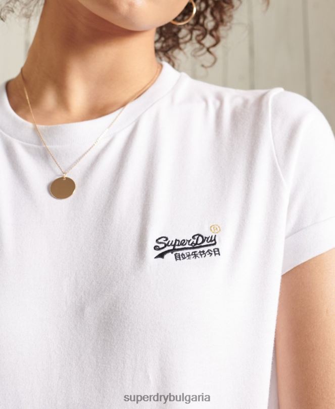 Superdry облекло N00H2847 бяло Жени тениска от органичен памук