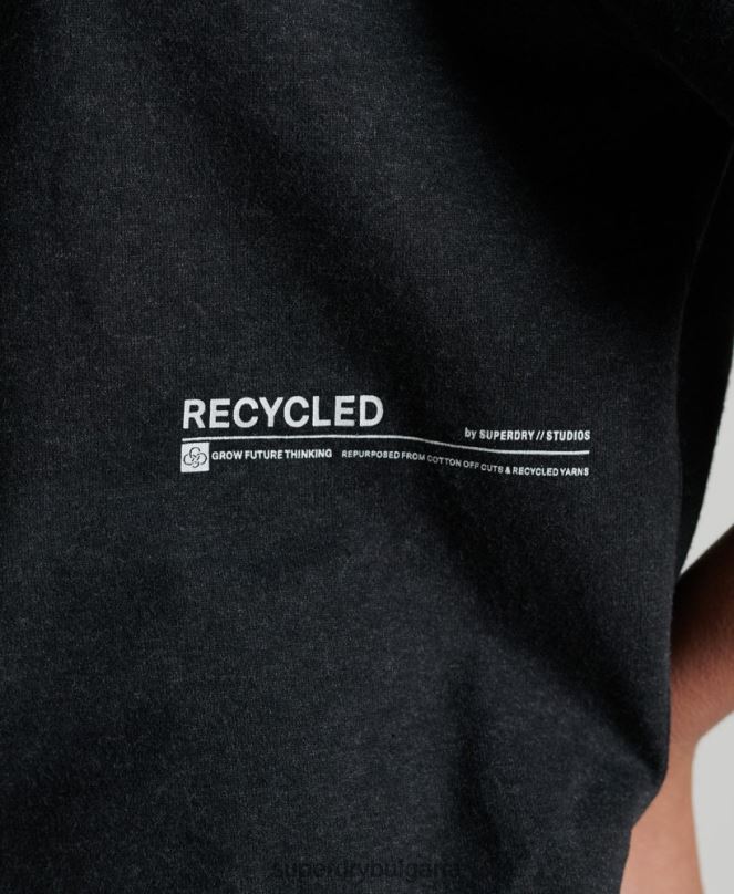Superdry облекло N00H2849 черен Жени рециклирана микро средна тениска