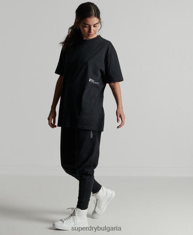 Superdry облекло N00H2849 черен Жени рециклирана микро средна тениска