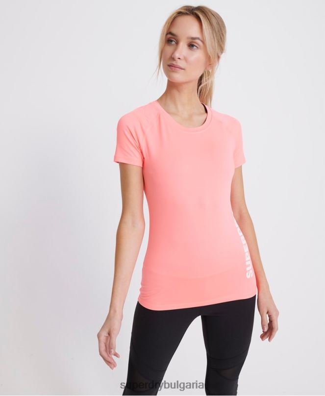 Superdry облекло N00H2854 корал Жени тренировъчна тениска