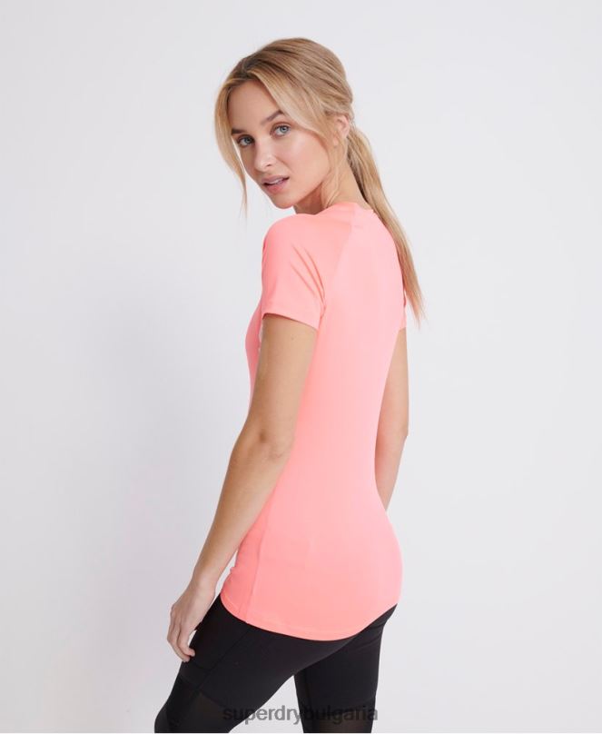 Superdry облекло N00H2854 корал Жени тренировъчна тениска