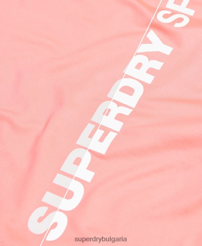 Superdry облекло N00H2854 корал Жени тренировъчна тениска