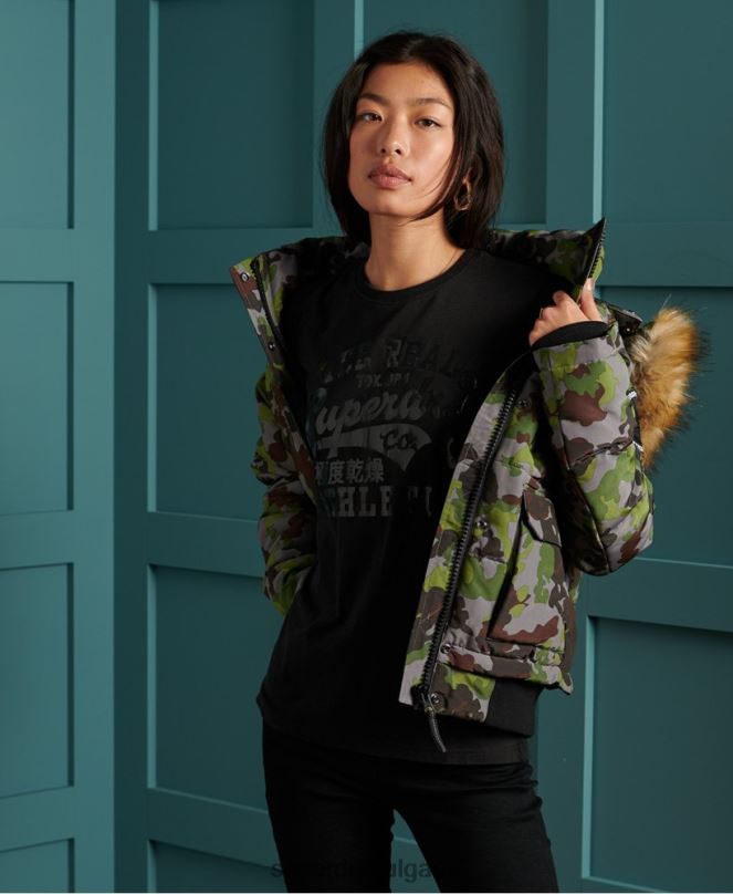 Superdry облекло N00H2862 черен Жени черна тениска