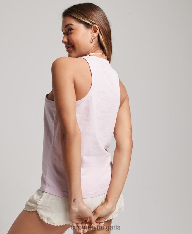 Superdry облекло N00H2879 розово Жени тениска с ретро лого