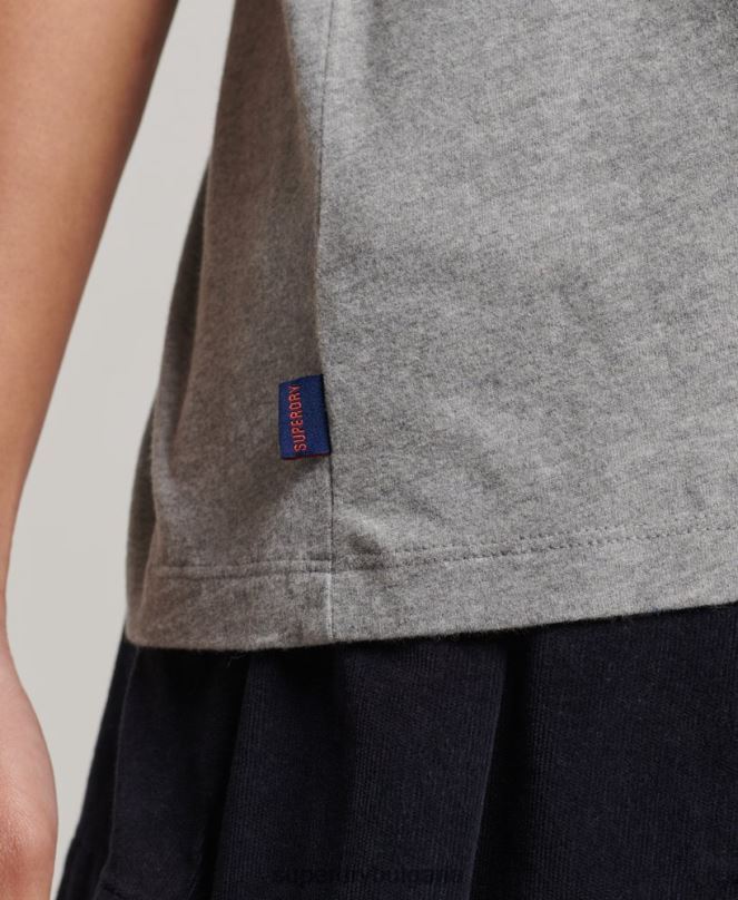 Superdry облекло N00H6186 зелено Жени ретро бейзболна тениска от органичен памук