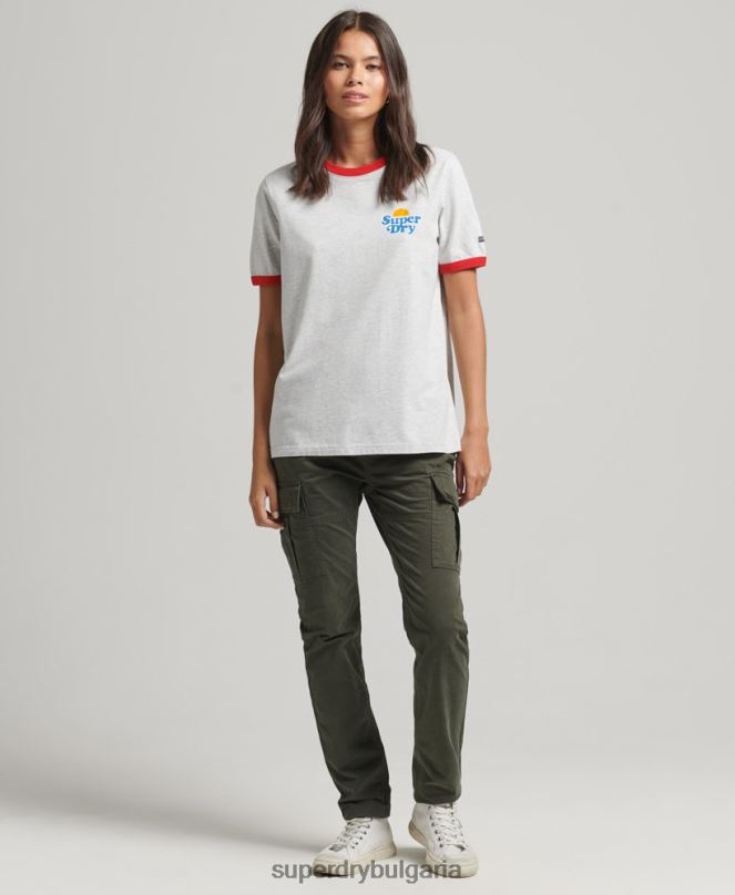 Superdry облекло N00H6209 сиво Жени купър носталгия тениска