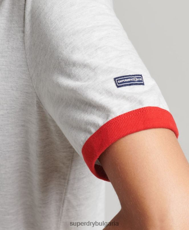 Superdry облекло N00H6209 сиво Жени купър носталгия тениска