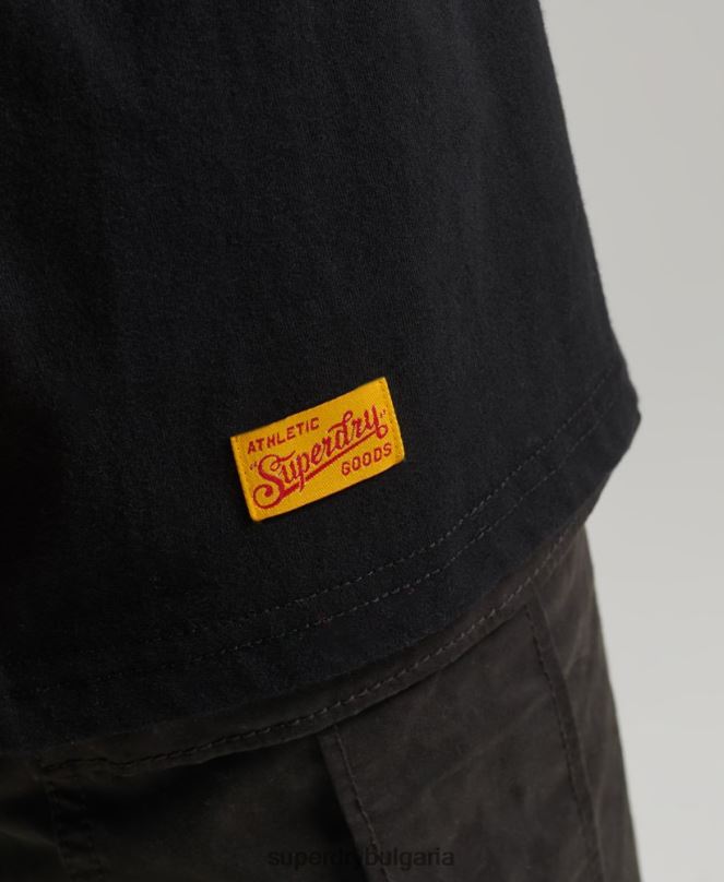Superdry облекло N00H6217 черен Жени реколта колегиална тениска