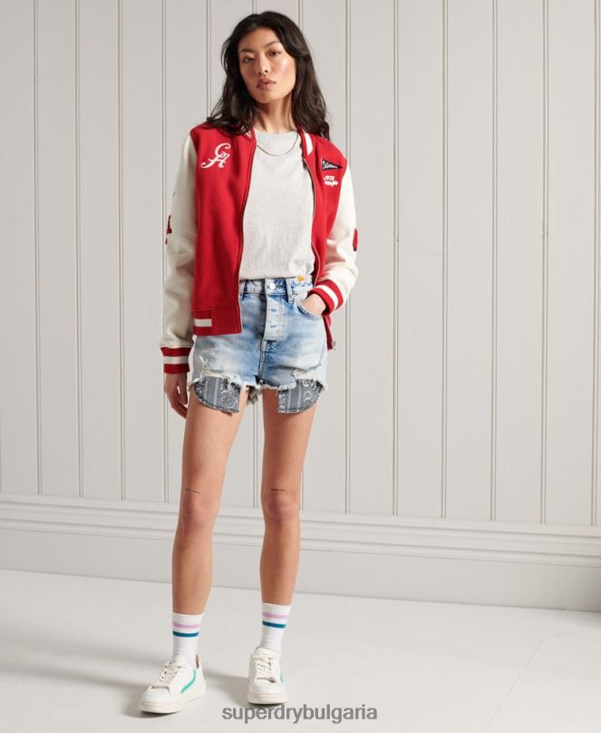 Superdry облекло N00H6228 светло сив Жени тениска от органичен памук
