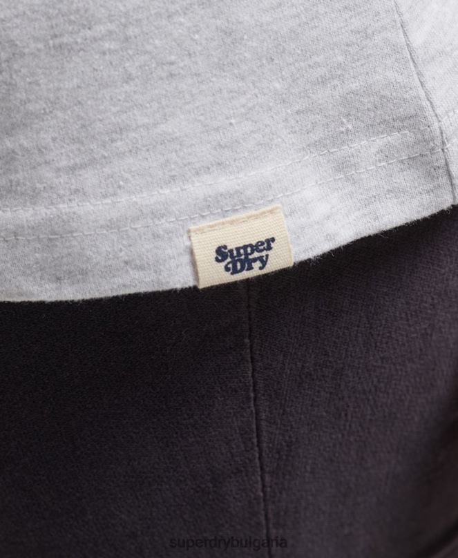 Superdry облекло N00H6237 сиво Жени рециклирана реглан тениска