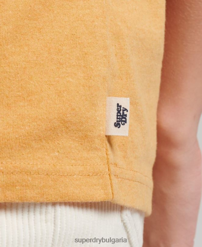 Superdry облекло N00H6241 жълто Жени рециклирана тениска на звънене