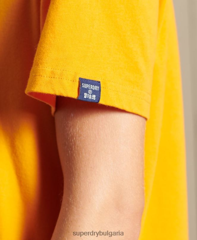 Superdry облекло N00H6244 злато Жени тениска с основно лого