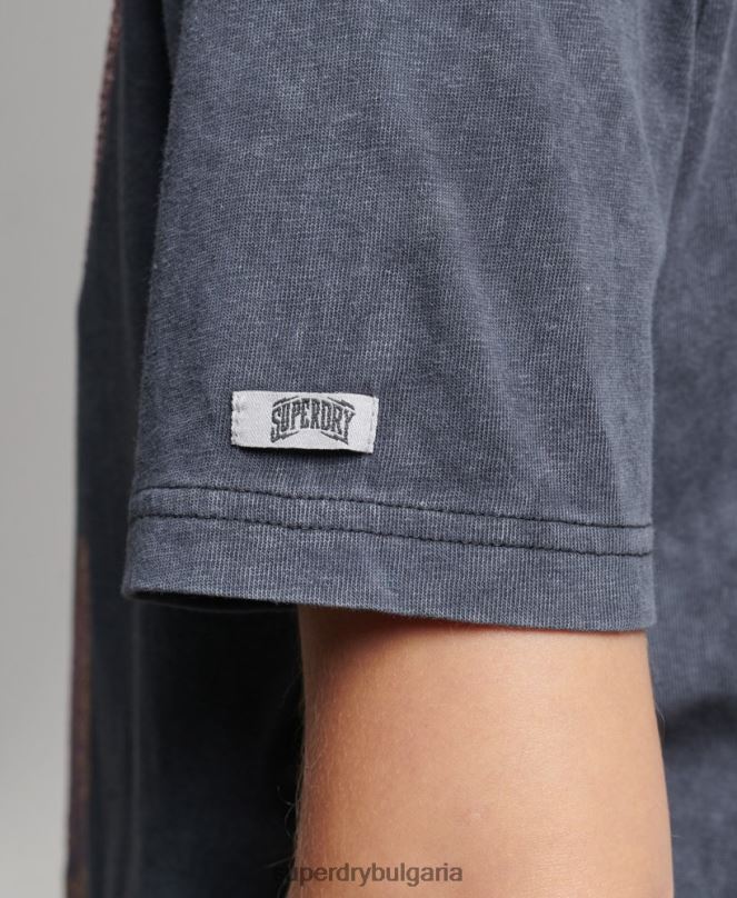 Superdry облекло N00H6248 черен Жени метална тениска с марка