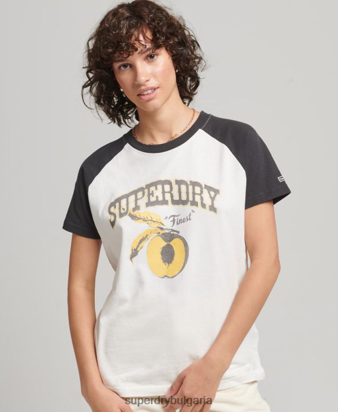 Superdry облекло N00H6251 бяло Жени инди реглан тениска