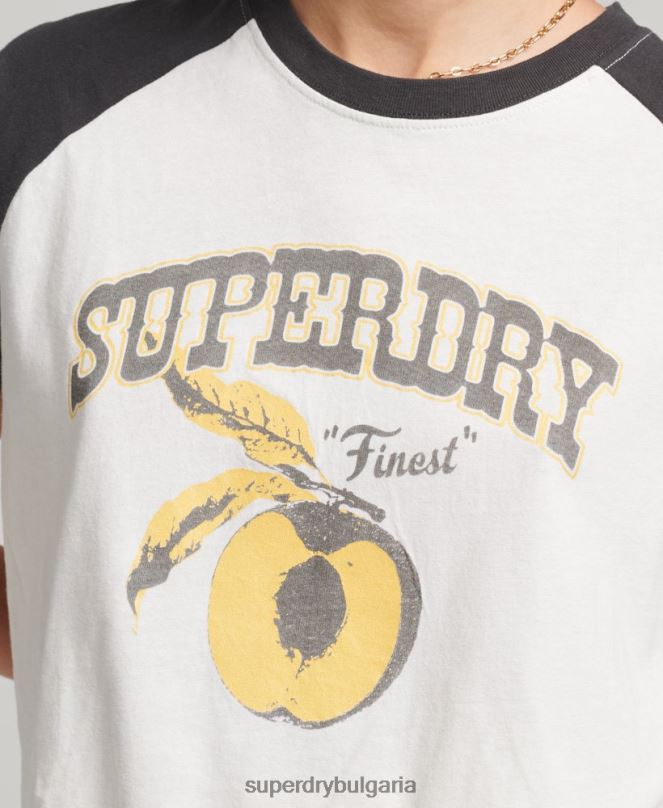 Superdry облекло N00H6251 бяло Жени инди реглан тениска