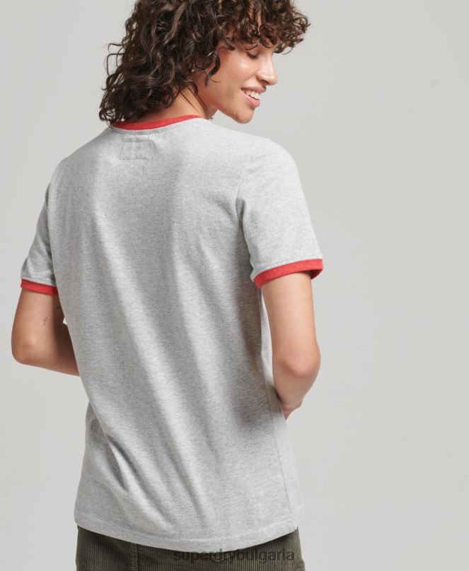 Superdry облекло N00H6254 сиво Жени рециклирана тениска на звънене